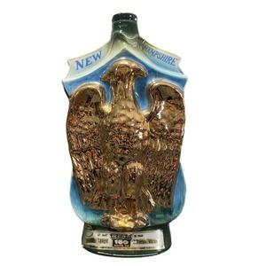 Vintage Beam Bourbon Whiskey Decanter New Hampshire Eagle State House 1971